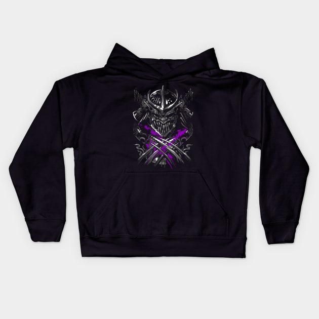 Shredding Samurai Kids Hoodie by Mr Eggs Favorites